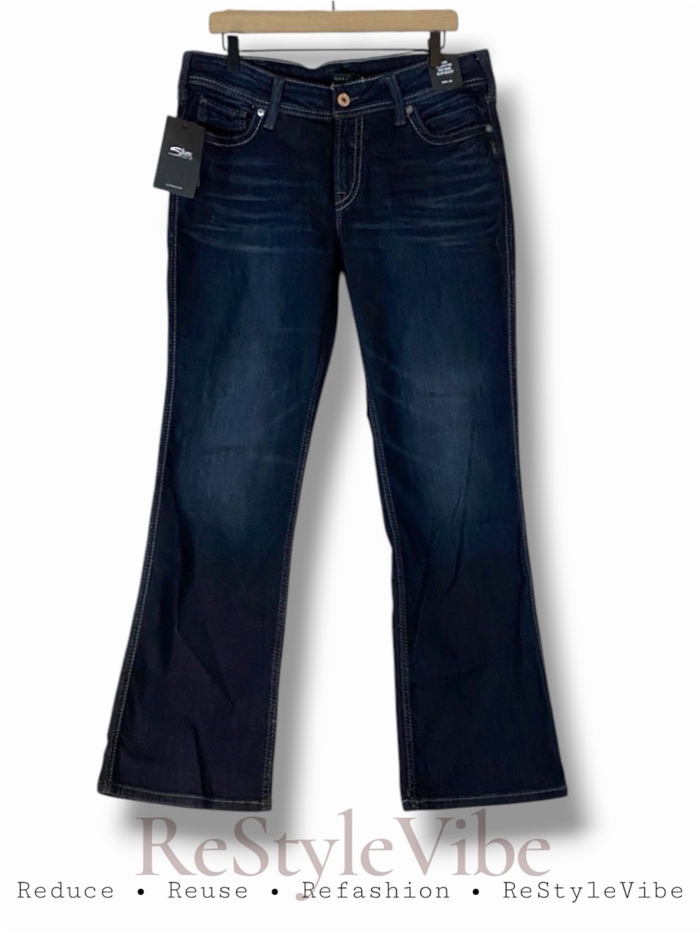 SILVER JEANS Women’s Size 36/31 Denim Suki Curvy Fit Slim Boot Style Stretch NWT